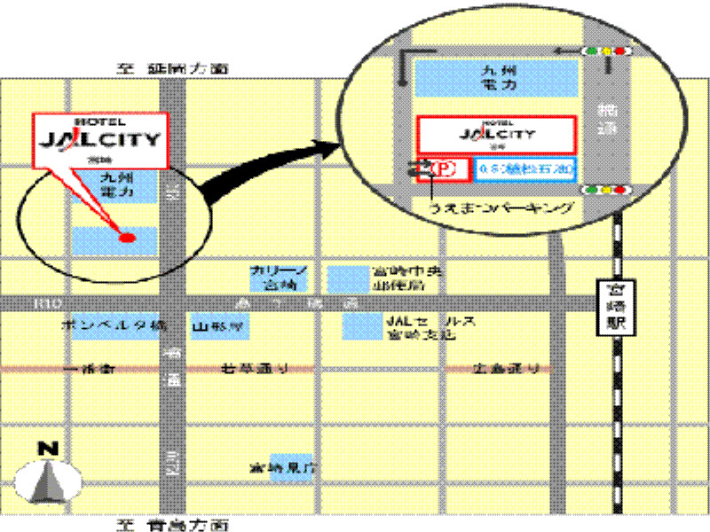 Hotel Jal City Miyazaki Exteriör bild